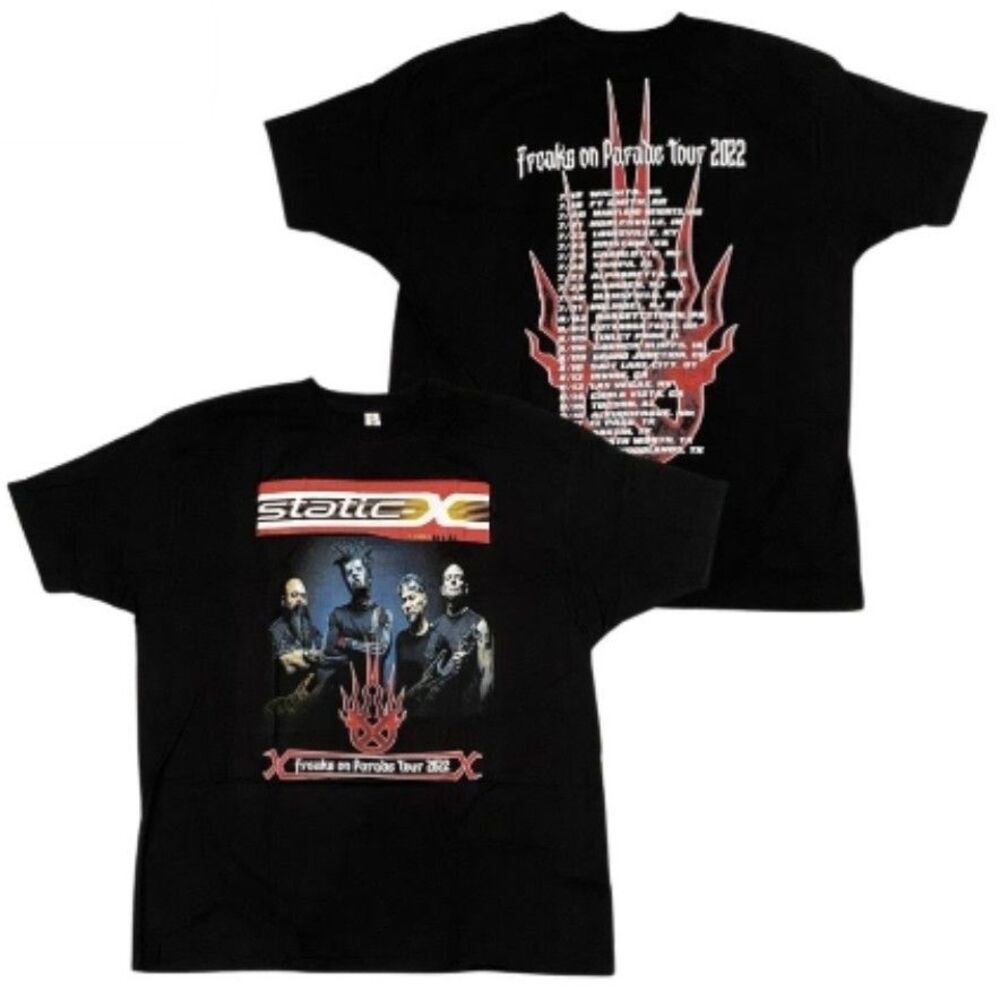 New Static-X XL T-Shirt Freaks On Parade Tour 2022 Nu Metal Xero Wayne Static